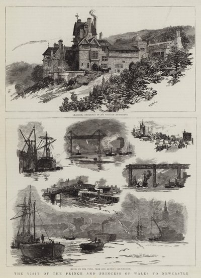 The Visit of the Prince and Princess of Wales to Newcastle by William Lionel Wyllie